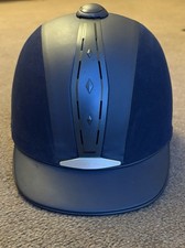 Harry Hall Black Velvet Sides Plastic Middle Riding Hat Size 58. 7 1/8 Vented