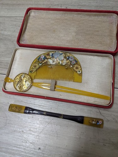 Vintage japanese kushi comb - vintage,