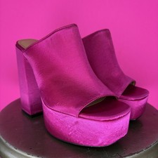 Zara Hot Pink Satin Platform