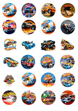24 x HOT WHEELS Edible Cupcake