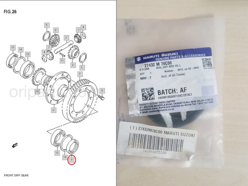Oil seal for suzuki alto - oil,