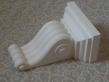 A pair of traditional design medium / large plaster corbels , Made in the UK