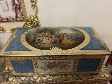 Vintage Rare Floral Traditional Collectors Storage Tin By Macfarlane Lang & Co