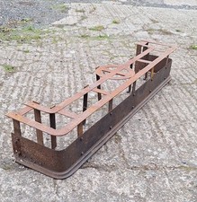 Vintage victorian Iron Fire curb / Fender with Kettle / Pot Stand 