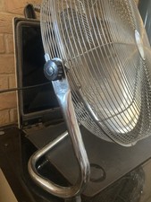 Oypla 20 Inch Large Chrome Hi Velocity Floor Fan Immaculate Condition