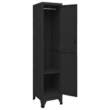 Vidaxl black steel door - 1,