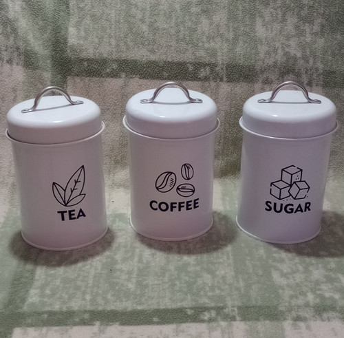 3pc white metal tea - 3pc,