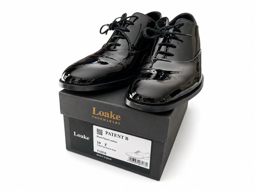 Loake mens black patent - loake,