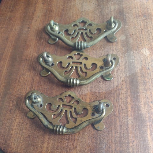 Vintage pierced brass bail - vintage,