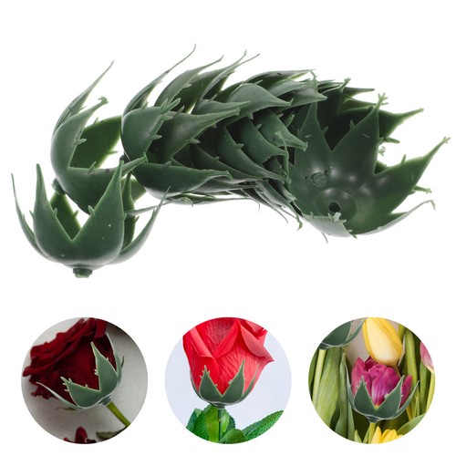 Green reusable plastic flower - plastic,