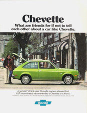 Chevrolet Chevette 1977 USA Market Sales Brochure Scooter Sandpiper Rally Sport