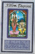 VINTAGE "A WARM DIWALI" GREETINGS CARD &  ENVELOPE LEFT BLANK INSIDE FOR MESSAGE