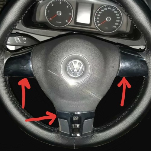 Chrome steering wheel trims - steering,