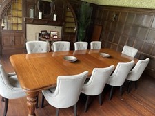 Antique Mahogany Multi leaf Wind Out Table 