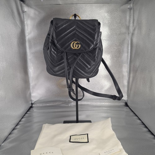 Gucci marmont black chevron - gg,