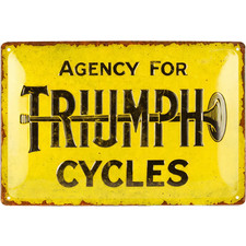 Triumph Cycles Agency Tin Sign