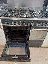 Kitchen Hob with 6 Gas Burners and 2 Oven Cabinets Stainless Steel