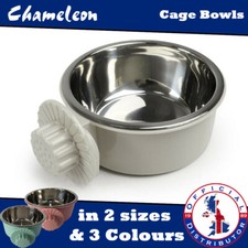 Food Water Bowl For Crate Hanging  Cage Pet Dog Puppy Stainless Steel Feeder