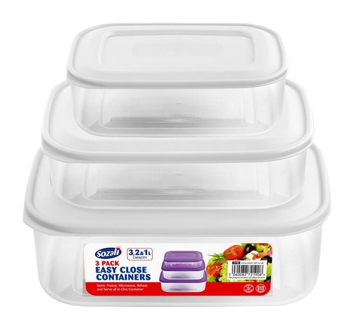 Food storage containers - set, x3