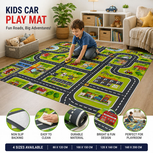 Kids car play mat - kids, non