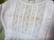Antique Cotton Embroidered Baby Gown Victorian Baby Dress