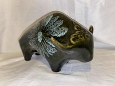 Mid Century 1960s Lotus Pottery Bull by Michael and Elizabeth Skipworth