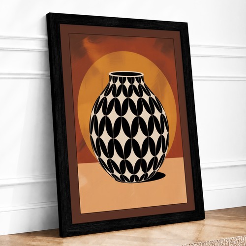 Geometric ceramic vessel art - geometric,