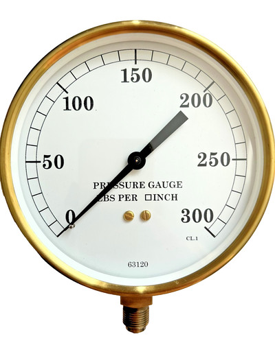 All brass steam - 6", pressure