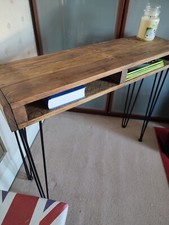 Beautiful Console Hall Table with storage made from Reclaimed Wood FreeDelivery 