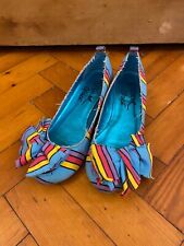Irregular Choice VINTAGE STRIPED RAINBOW FABRIC & LEATHER Ladies' Shoes