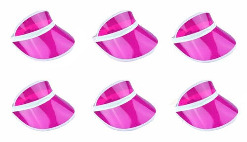 Pink neon sun visors - x,