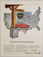 1958 Print Ad Beautyrest by
