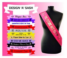 Personalised Hen Party Do Night Out Sash Sashes Cheap Custom Made Accessory