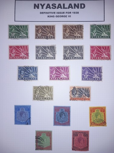Nyasaland 1938 kgvi leopard - kgvi,