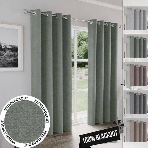Thick blackout curtains eyelet - blackout,