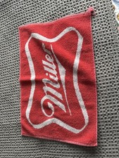 Vintage and Rare Miller Lager Beer towelling bar mat