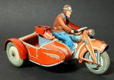 Vintage Tippco Tipp & CO Sidecar Motorcycle TCO 587 Tin Toy Tin Motorcycle
