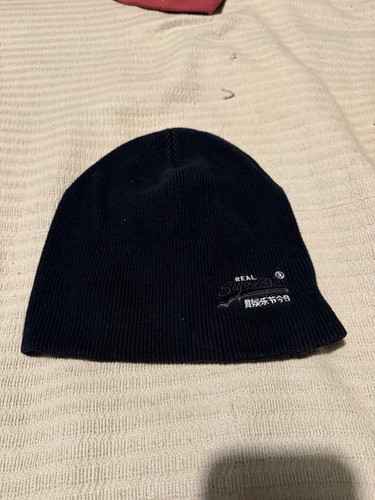 Superdry beanie navy blue - superdry,