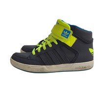 Adidas Canvas Lace-Up Trainers Grey Fluorescent Green UK Men's Size 6.5 FF516