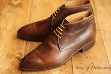 Billionaire Couture Tan Brown Leather Chukka Boots Men's UK 8.5 US 9.5 EU 42.5