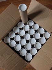 BOX OF 25 STRONG A1 CARDBOARD POSTAL TUBES WITH PLASTIC END CAPS - 620mm x 50mm