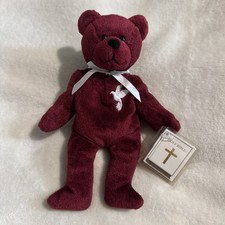Holy Bear Sacrament Series 1999 Grace Dove Holy Bible Burgundy Christian Bean