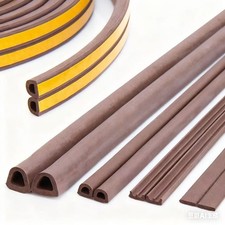 10M Rubber Seal Weather Strip Foam Sticky Tape Door Window Draught Excluder