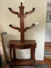 Antique vintage Victorian Wooden Hat and Coat Hall Stand