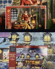 Bundle Of 2 Jigsaw Puzzles 1000 Pieces Christmas Theme