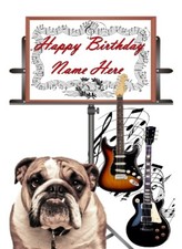 pb&fd244 Bulldog Dog Guitar