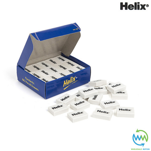 Helix white erasers small - erasers,