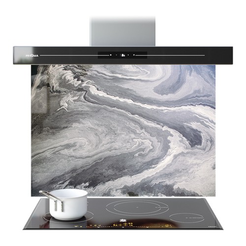 Kitchen glass splashback - kitchen,