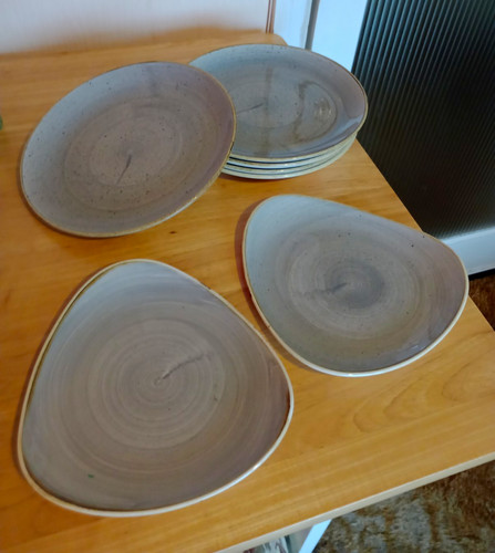 Set grey swirl round - set, 7