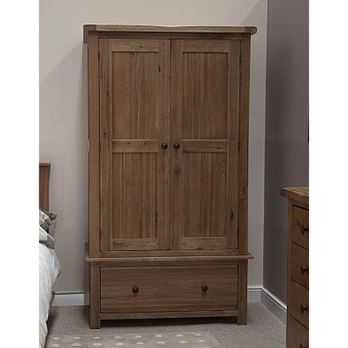 Solid oak double wardrobe - solid,